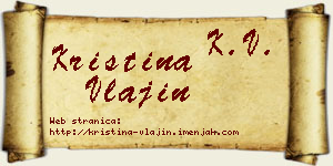 Kristina Vlajin vizit kartica